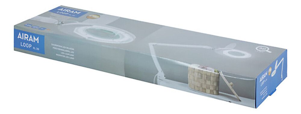 Pöytävalaisin Airam Loop XL 3D valkoinen