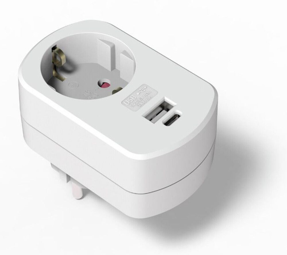 Airam USB Adapteri USB + USB C 3,4 A