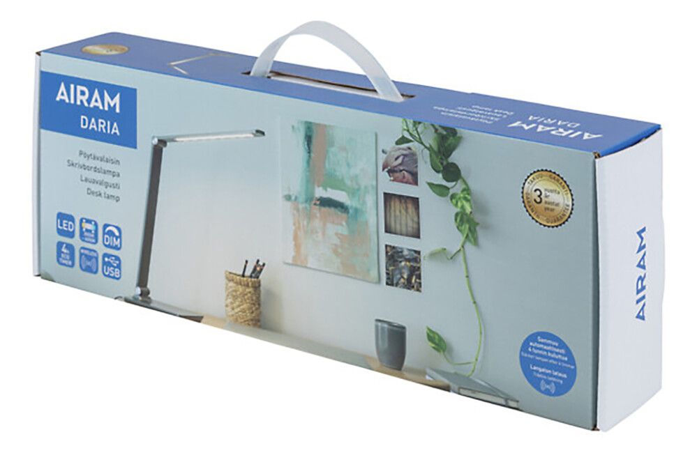 LED-pöytävalaisin Airam Daria 10W 3000–6000K 575lm