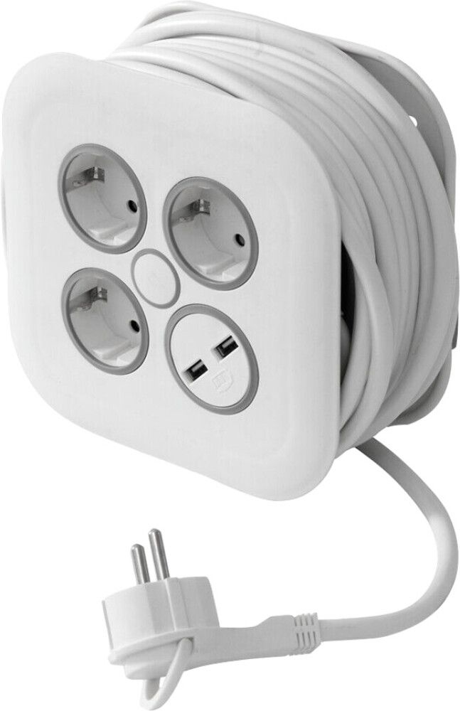 Jatkojohtokela Airam 3-os. 2 USB-A 7 m