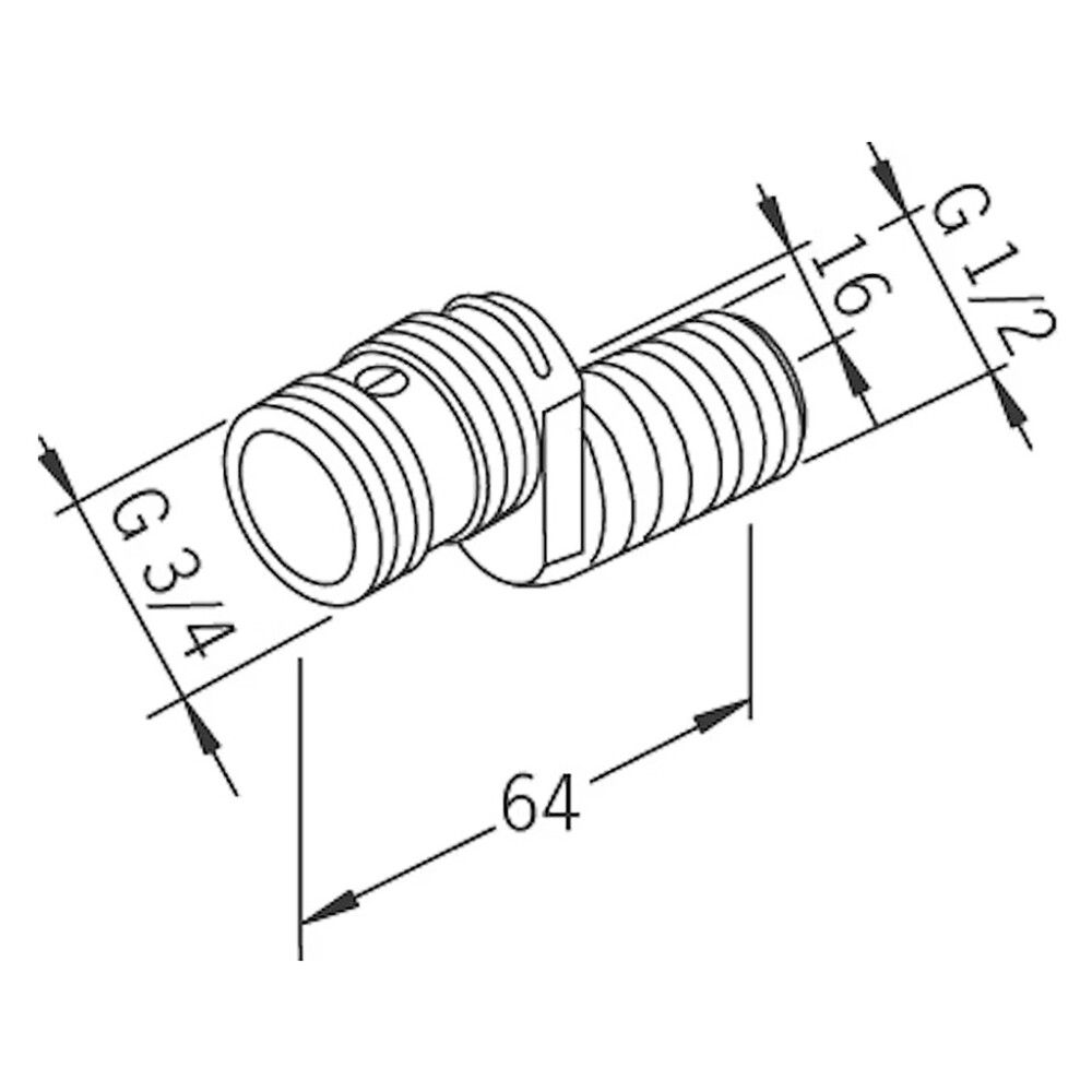 Epäkeskoliitinpari Oras 281207 G½" x G3/4" x 16 mm