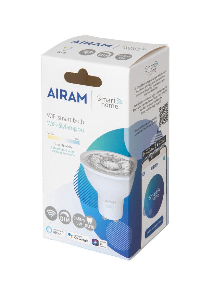 LED-lamppu Airam Smart PAR16 4,7 W 345 lm 2700-6500 K GU10