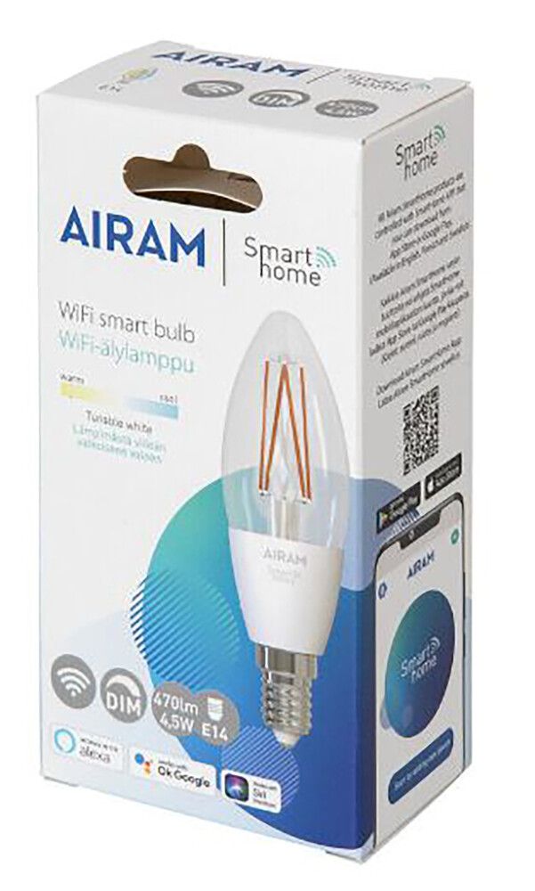 Kynttilälamppu Airam Smart Home Valkoinen 4,5 W