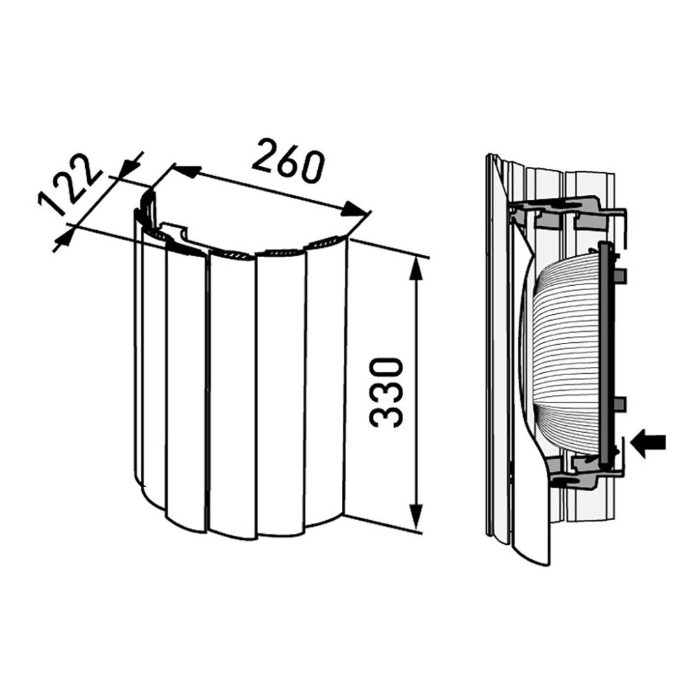 Saunavalaisin Ensto AVH15.1 Mänty 33 x 26 x 12,2 cm