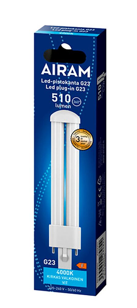 LED-pistokantalamppu Airam TC-S G23 5,7 W 4000 K