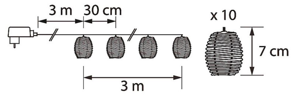 Valosarja Airam Santorini IP44