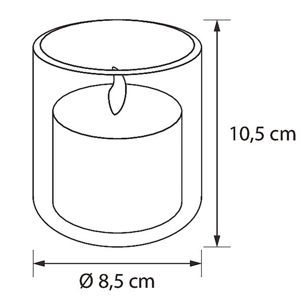 LED-kynttilä lasilyhty Airam Nietos