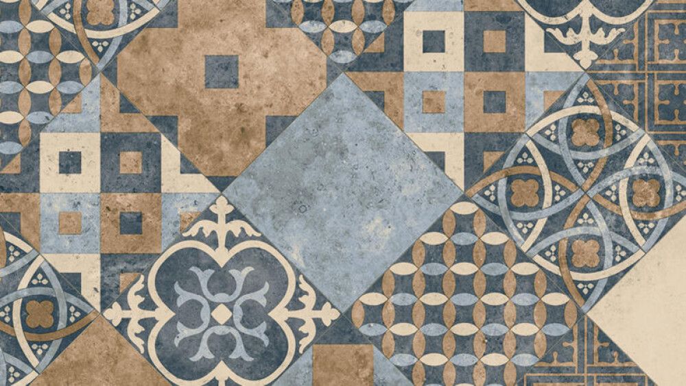 Vinyylimatto Tarkett Iconik 260D Zaragoza Tile Indigo 2 m (per m²)