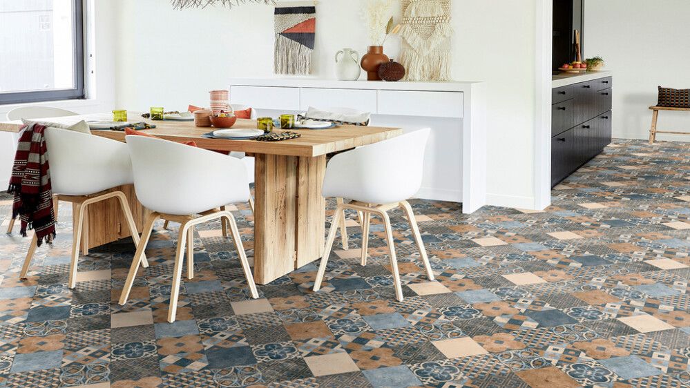 Vinyylimatto Tarkett Iconik 260D Zaragoza Tile Indigo 2 m