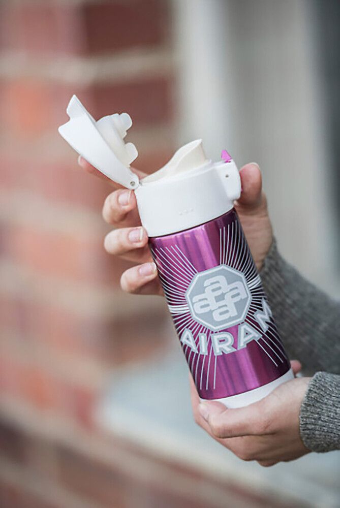 Teräsmuki Airam Klassikko 0,35 l Roosa Nauha