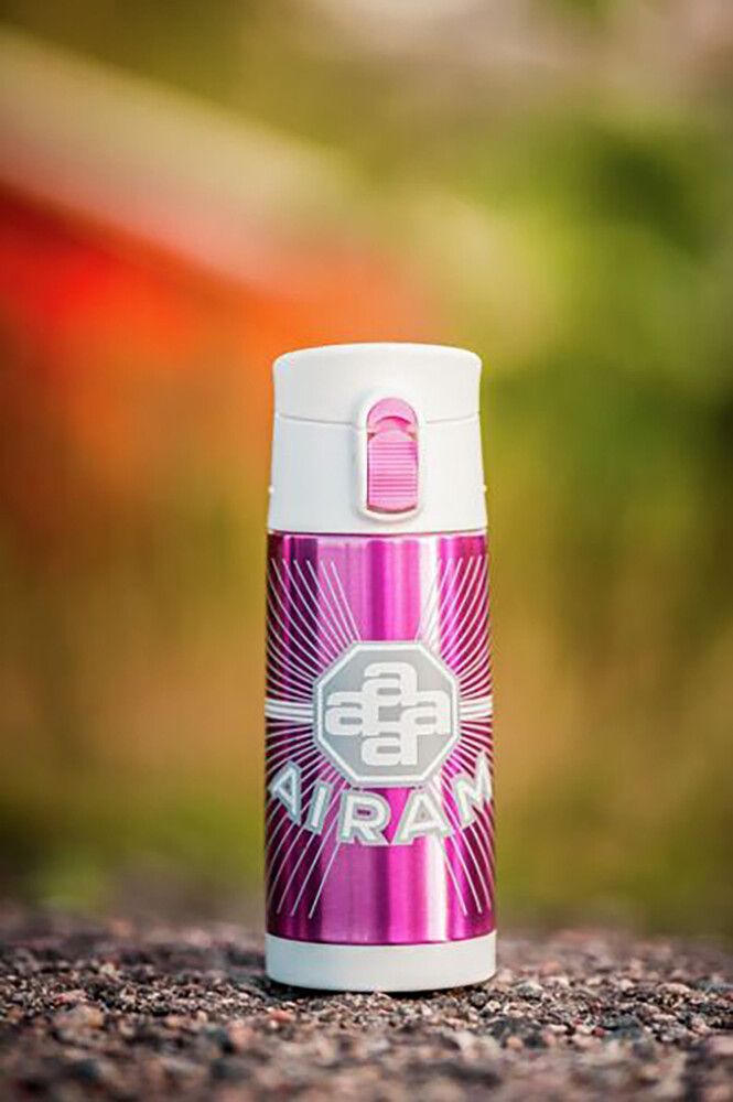 Teräsmuki Airam Klassikko 0,35 l Roosa Nauha