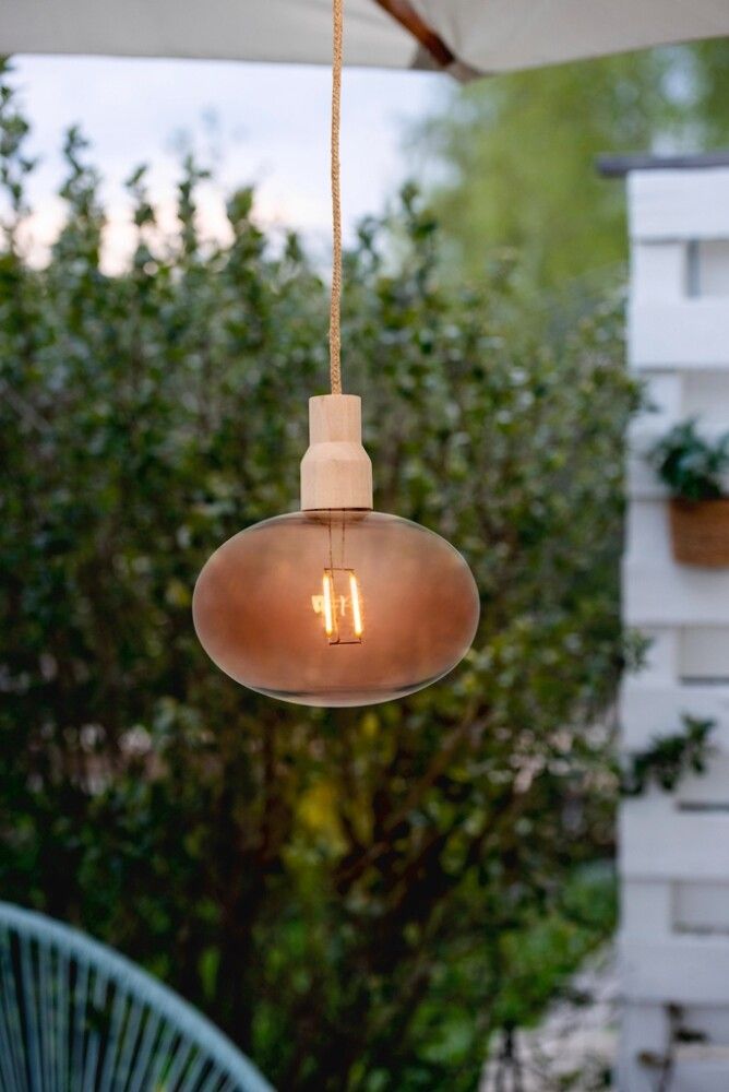 LED-koristevalo Airam Luoto ruskea Ø 15 cm