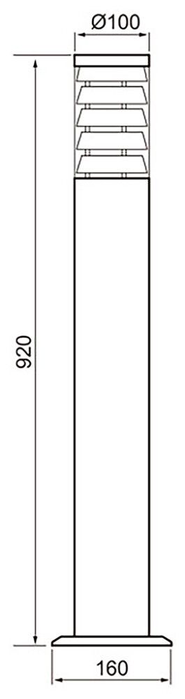 Ulkopylväsvalaisin Airam Park Bollard RST Ø 10 x 92 cm