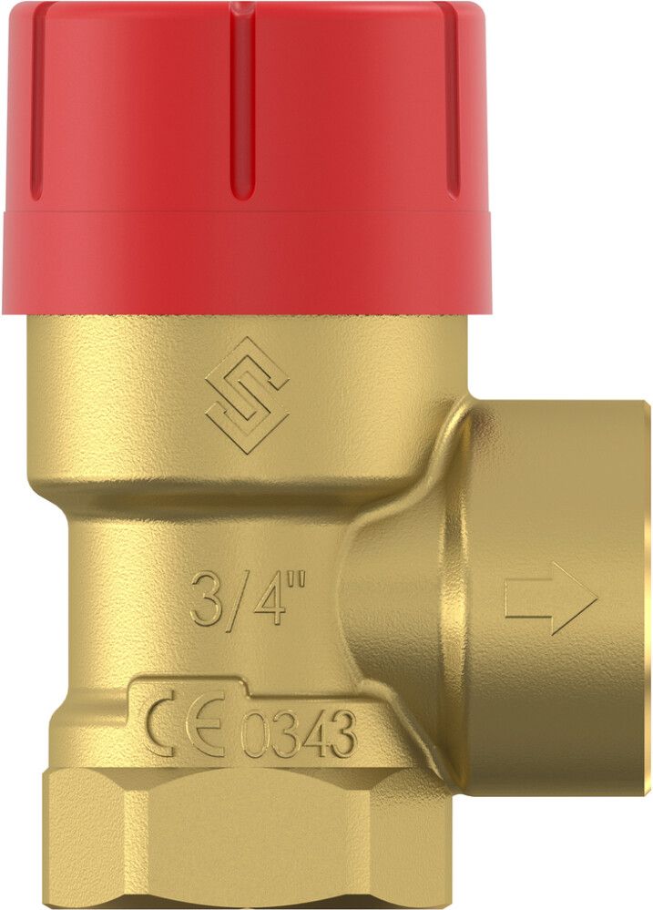 Kalvopaisunta-astian varoventtiili Flamco  Prescor 3/4 -1,5 Bar SK MS