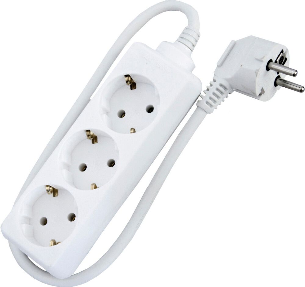 Jatkojohto Opal 3-Os 0,5 m Valkoinen