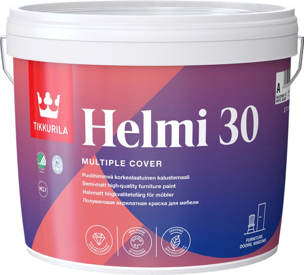 Kalustemaali Tikkurila Helmi Puolihimmeä 30