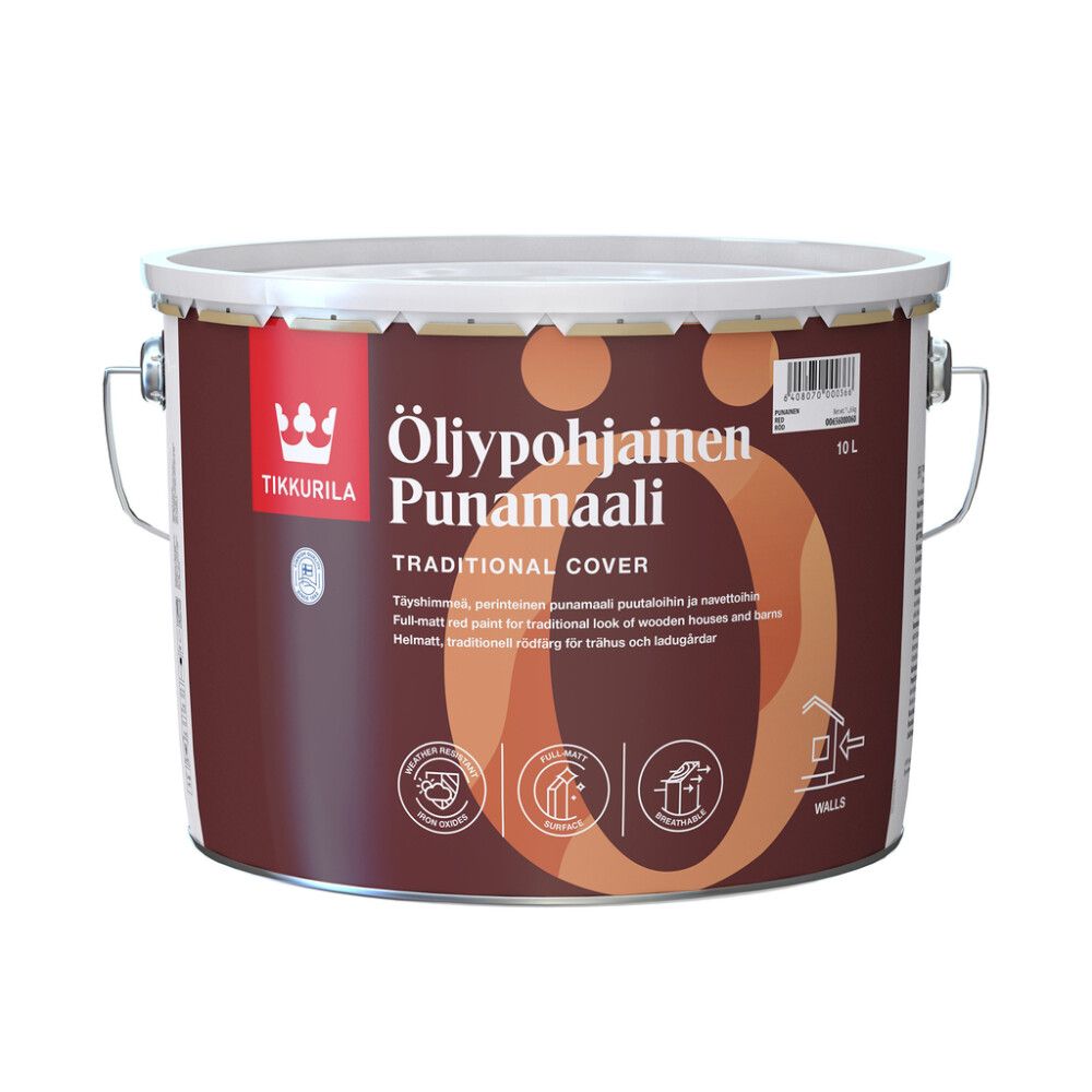 Öljypohjainen Punamaali Tikkurila 10 l