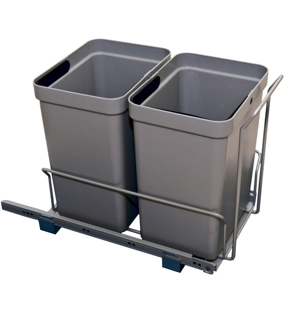 Jätesankovaunu Mever 2 x 10 l harmaa