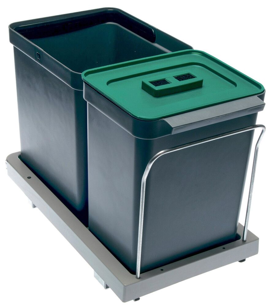 Lajitteluvaunu Mever Biomaxi Harmaa 15 + 10 l