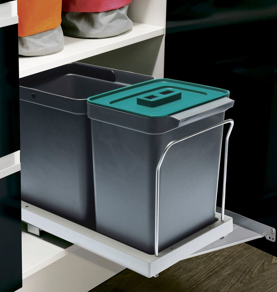 Lajitteluvaunu Mever Biomaxi Harmaa 15 + 10 l