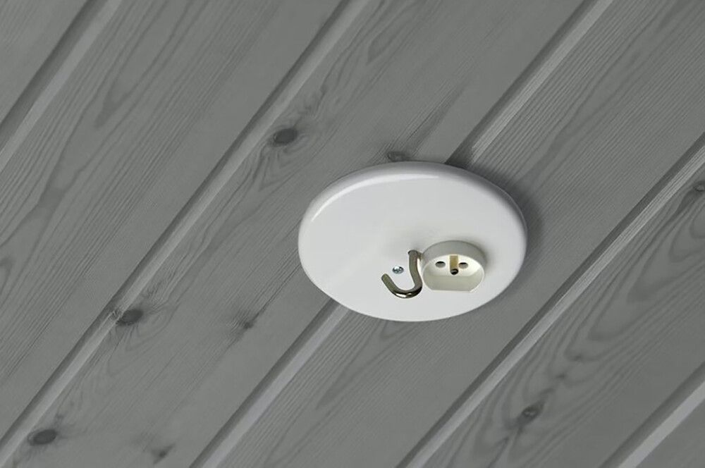 Valaisinpistorasia ABB AKK13JP Valkoinen Ø115 mm