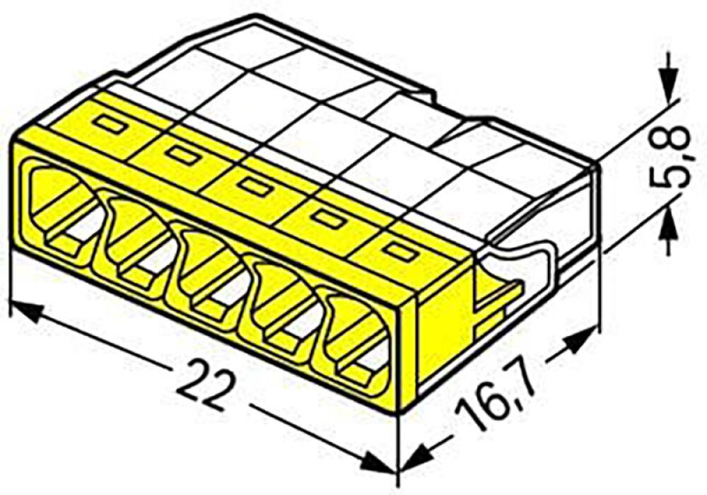 Rasialiitin Wago 2273-205 5-NAP