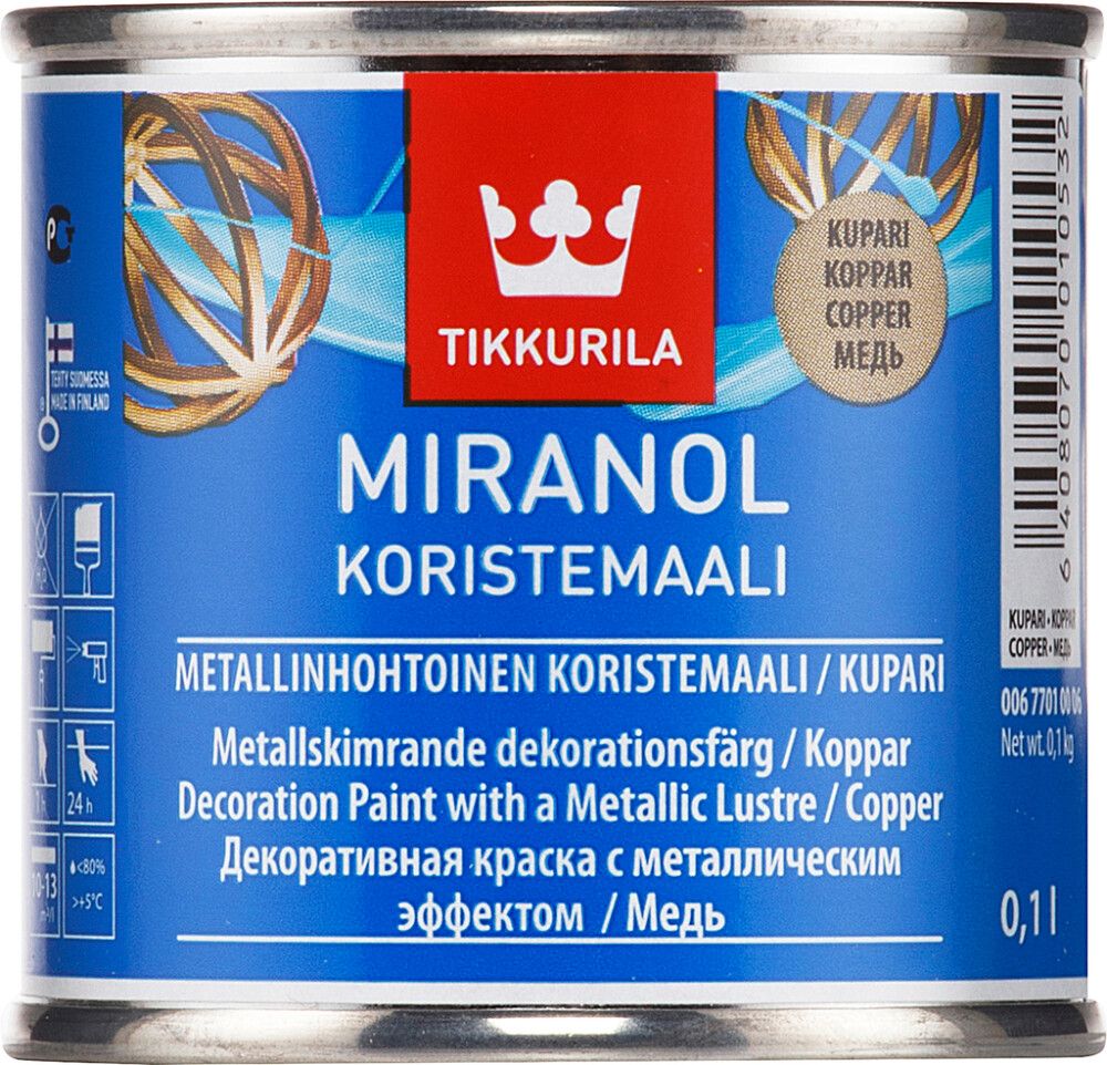 Koristemaali Tikkurila Miranol Kupari 0,1 l
