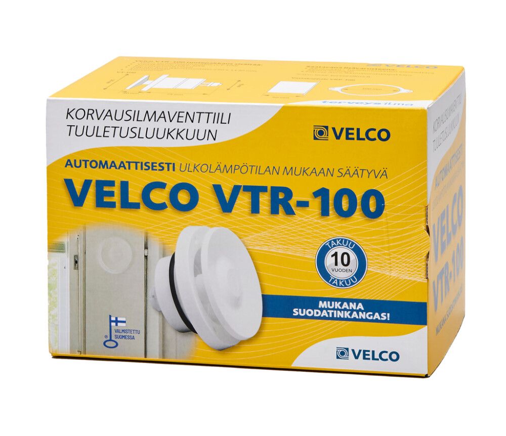 Korvausilmaventtiili Velco VTR-100 valkoinen