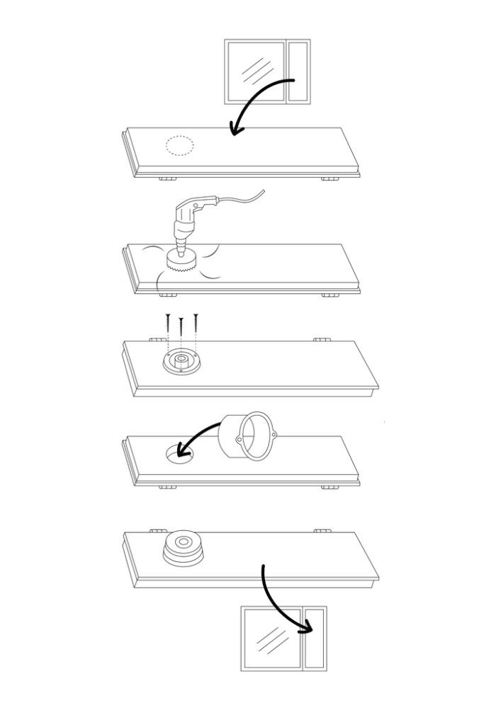 Korvausilmaventtiili Velco VTR-100 valkoinen