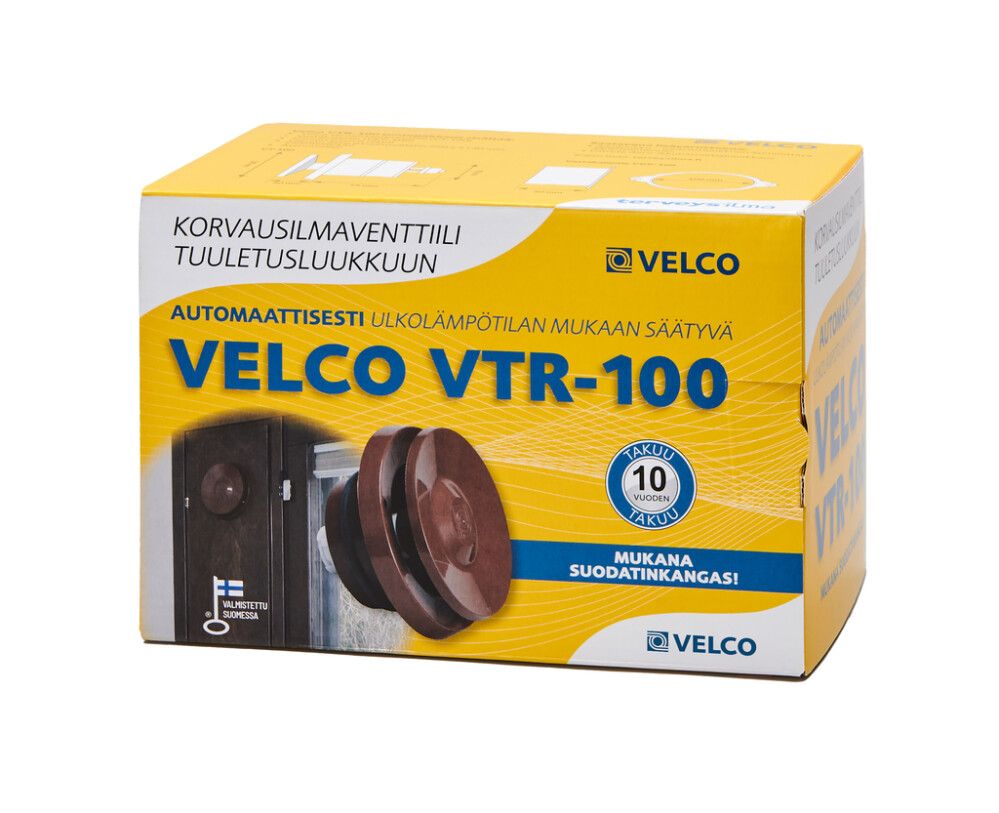 Korvausilmaventtiili Velco VTR-100 ruskea