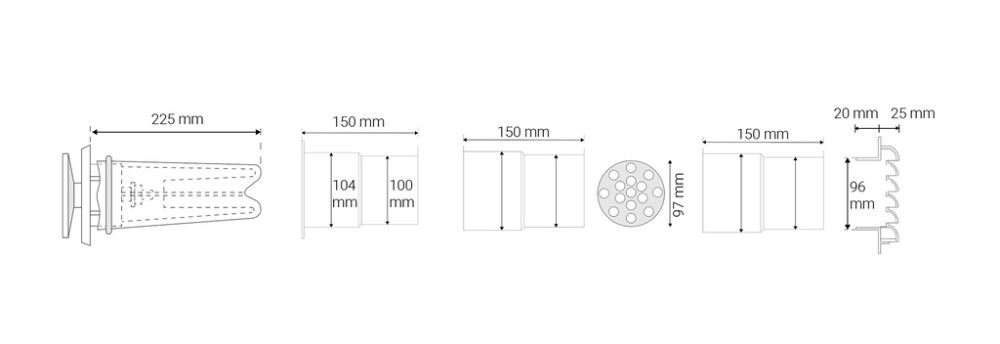 Korvausilmaventtiili Velco VLR-100