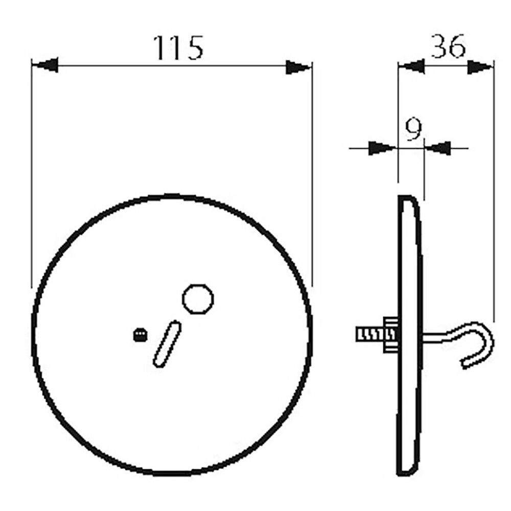 Ripustuskansi ABB AK20.1P IP20 Valkoinen Ø115 mm