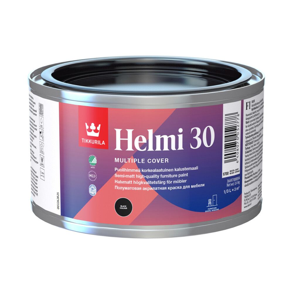 Kalustemaali Tikkurila Helmi 30 Musta