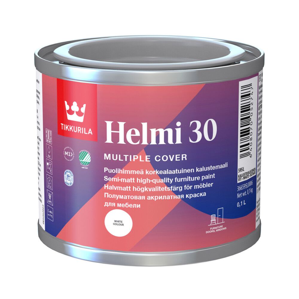 Kalustemaali Tikkurila Helmi 30 Valkoinen