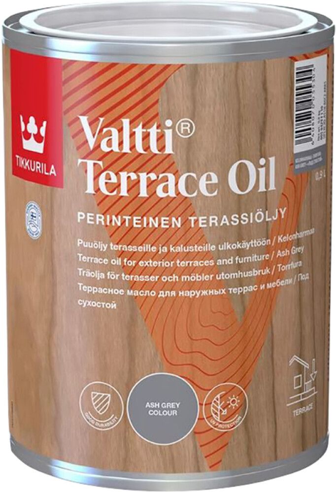Valtti Kaluste- ja Terassiöljy Tikkurila Kelonharmaa