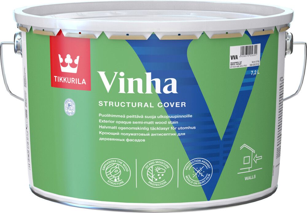 Peittosuoja Tikkurila Vinha Valkoinen 7,2 l