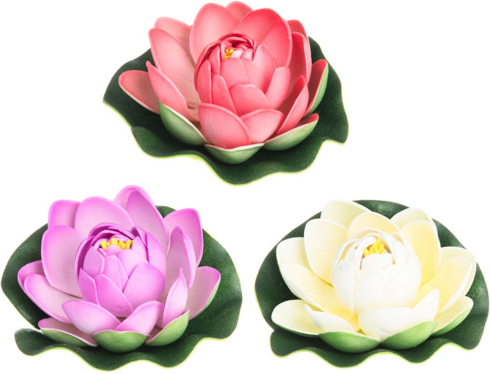 Lotuskukka kelluva 10 cm lajitelma