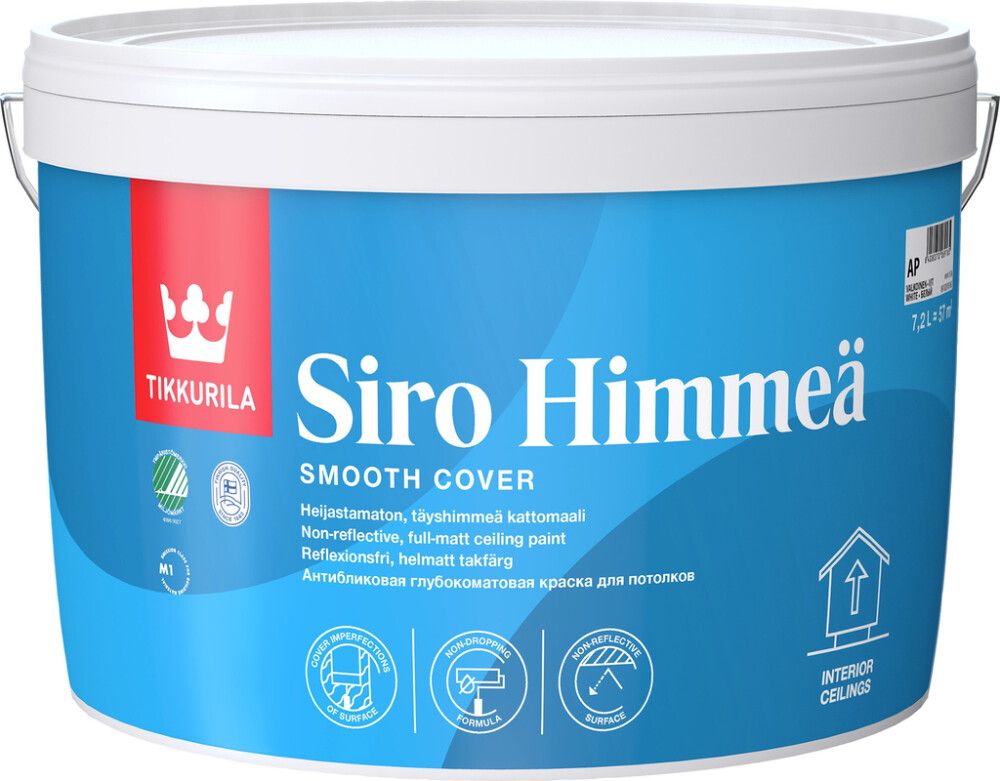 Sisäkattomaali Tikkurila Siro Himmeä 7,2 l