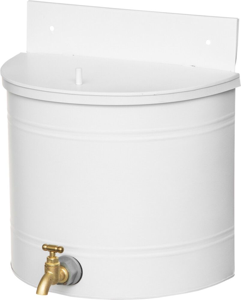 Pesusäiliö seinälle 10 l mattavalkoinen