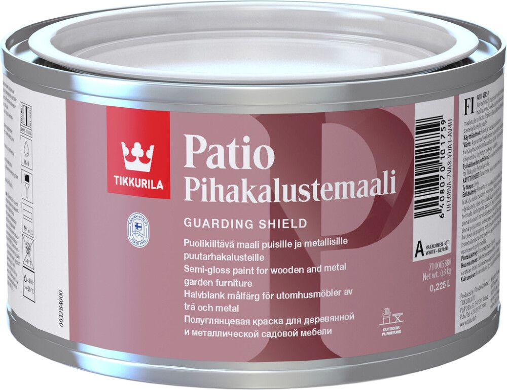 Pihakalustemaali Tikkurila Patio Valkoinen Puolikiiltävä