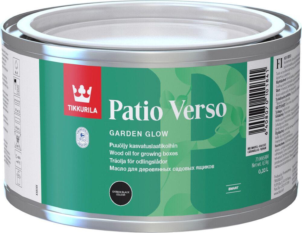 Puuöljy Tikkurila Patio Verso Hiilenmusta