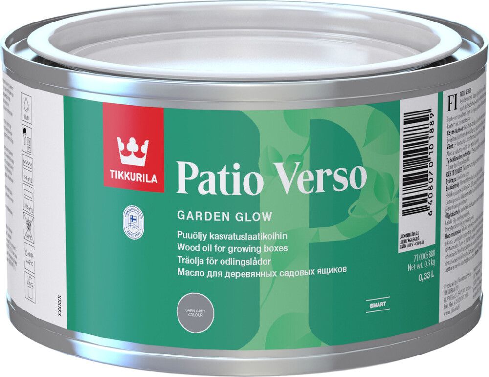 Puuöljy Tikkurila Patio Verso Ladonharmaa