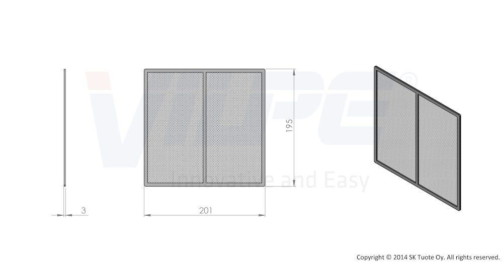 Hyönteisverkko ulkosäleikköön Vilpe 240 x 240 mm