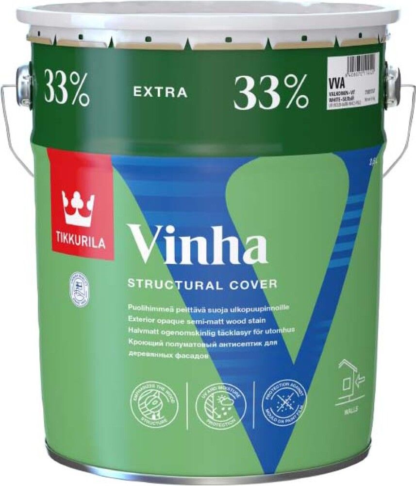 Peittosuoja Tikkurila Vinha Valkoinen 3,6 l
