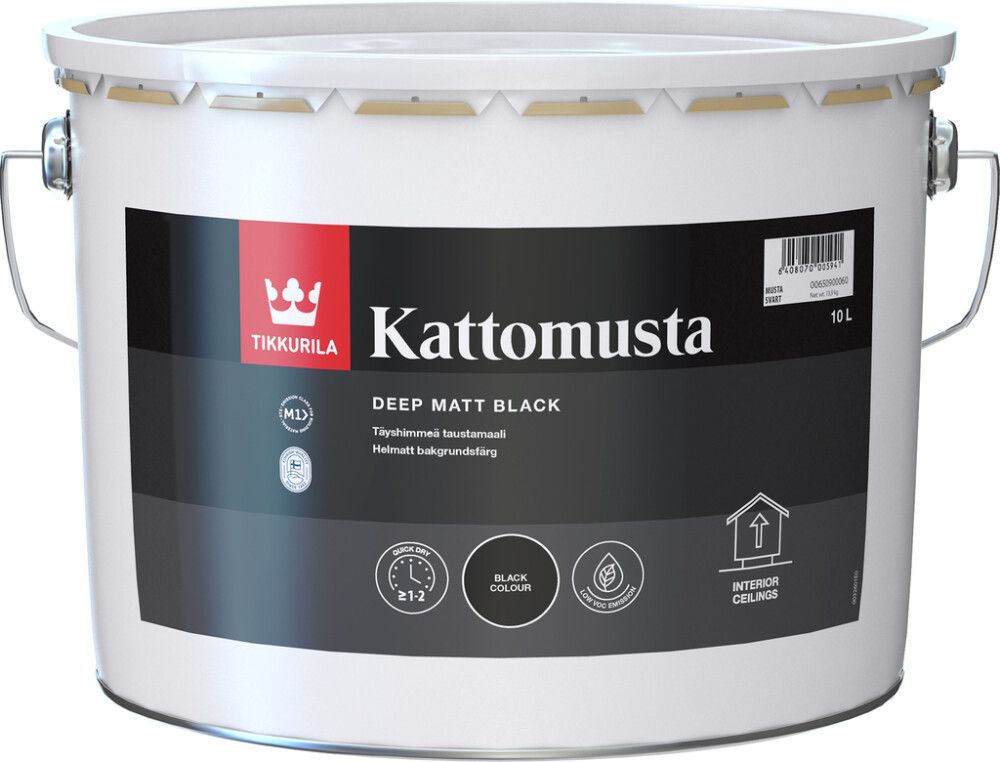 Kattomusta Tikkurila 10 l