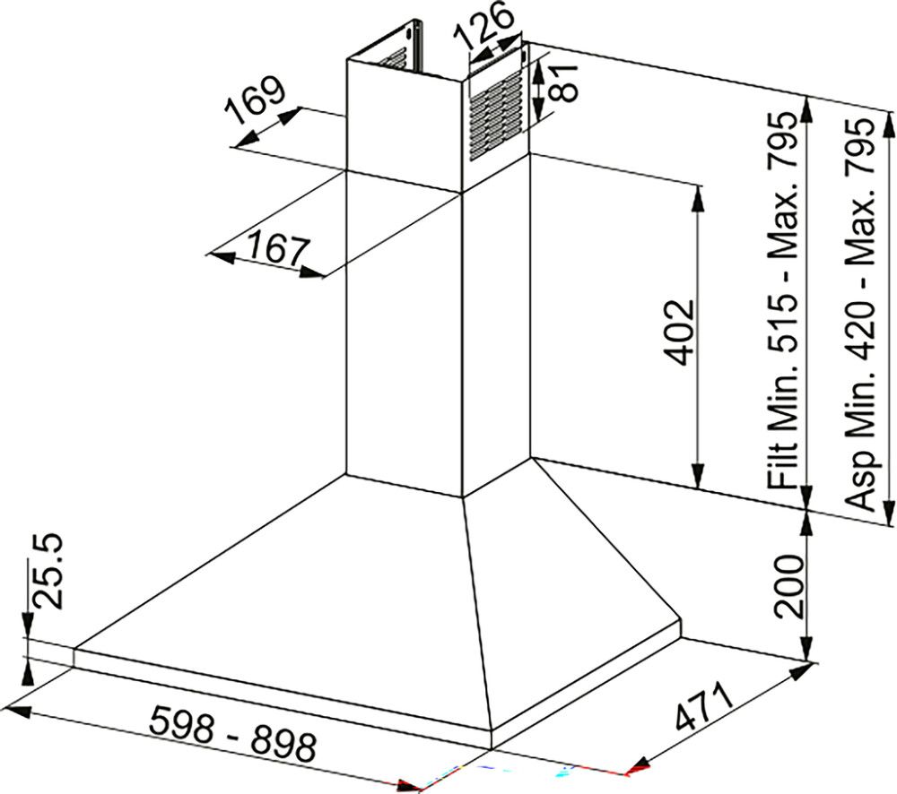 Liesituuletin Franke Joy FJO 624 XS 60 cm