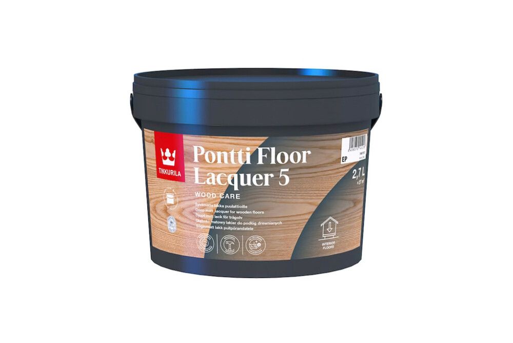 Puulattialakka Tikkurila Pontti Floor Lacquer 5 0,9 l 