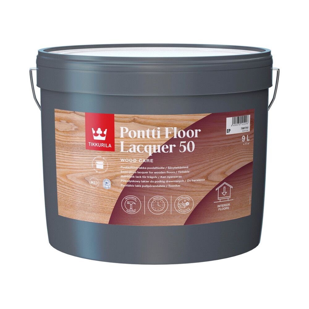 Puulattialakka Tikkurila Pontti Floor Lacquer 50 9 l