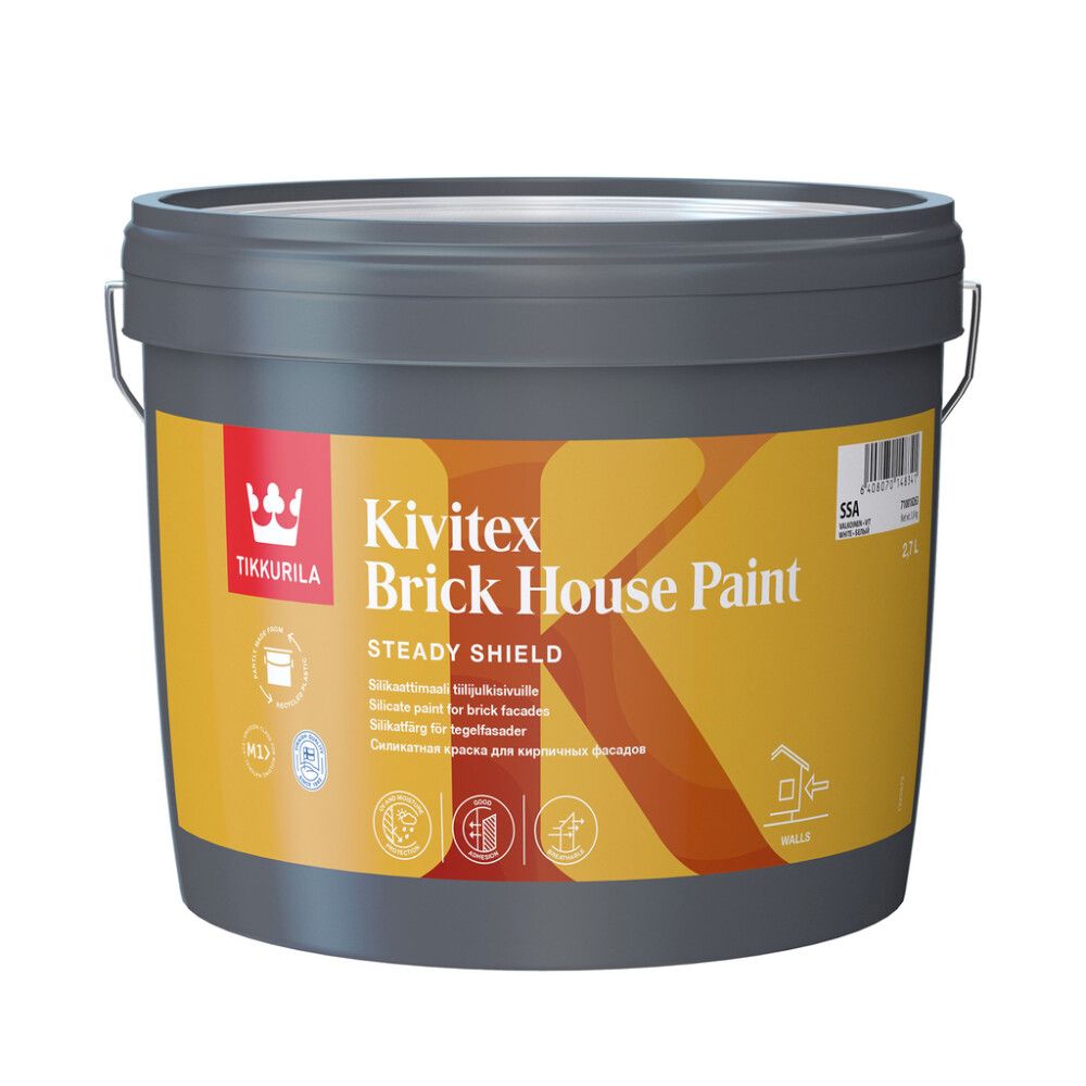 Maali Tikkurila Kivitex Brick House Paint valkoinen 2,7 l