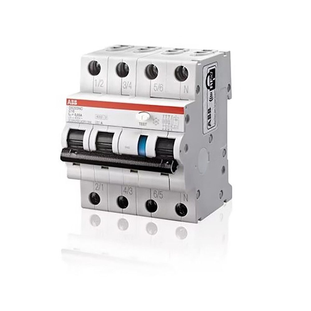 Vikavirtajohdonsuojakatkaisija ABB 4-nap C-käyrä 10A 30mA 6kA